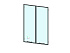 Двери средние стеклянные (прозрачные) в алюминевой рамке JNO500.G (Директория) фото 0
