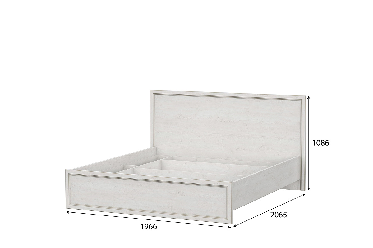 Кровать 2 90х190 ясень анкор светлый фант мебель