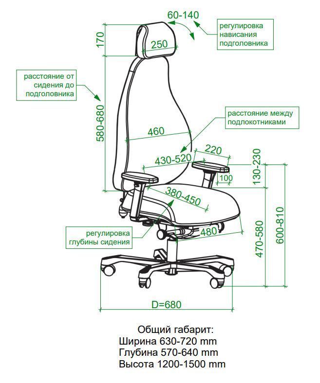 Ортопедическое кресло Falto Dispatcher LUX фото 7