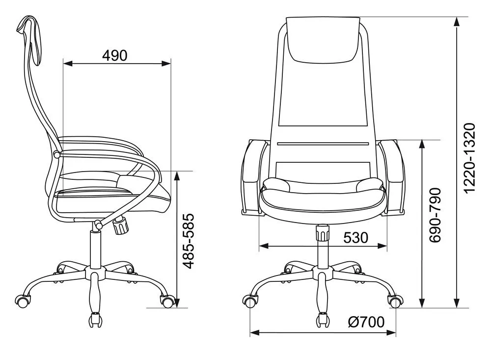 Кресло бюрократ сн 608sl