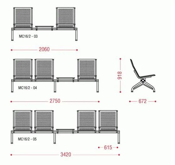 Двухместная секция Aero plus БП со столиком без МЭ фото 2