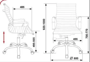 Кресло для руководителя Бюрократ CH-883-LOW фото 5