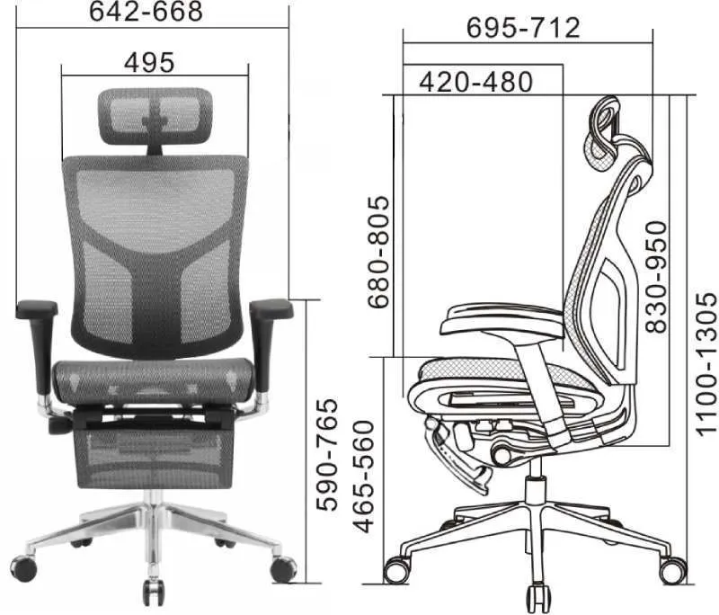 Ортопедическое кресло Falto STAR с подставкой для ног фото 2