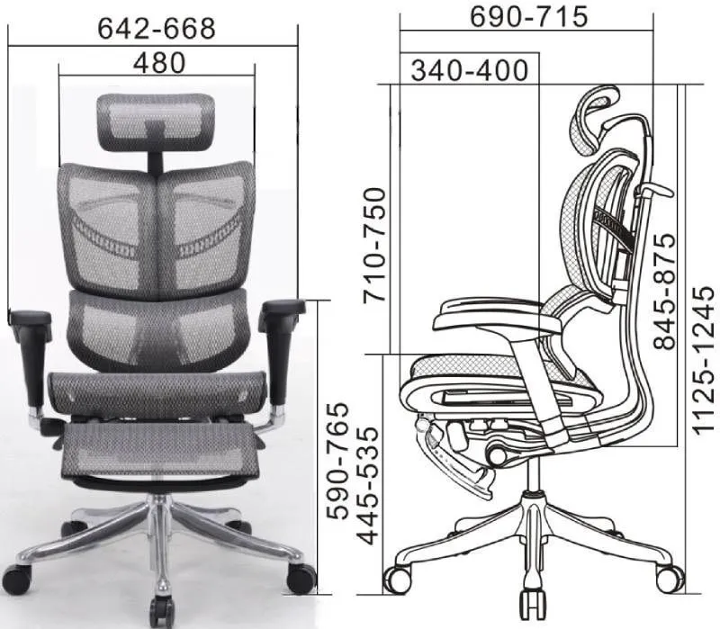 Ортопедическое кресло Falto FLY с подставкой для ног фото 4