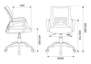 Кресло для оператора Бюрократ CH-695NLT фото 5
