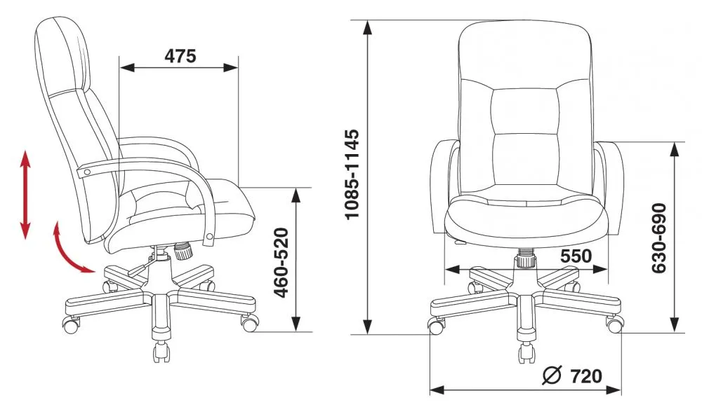 Кресло для руководителя Бюрократ T-9908 фото 4