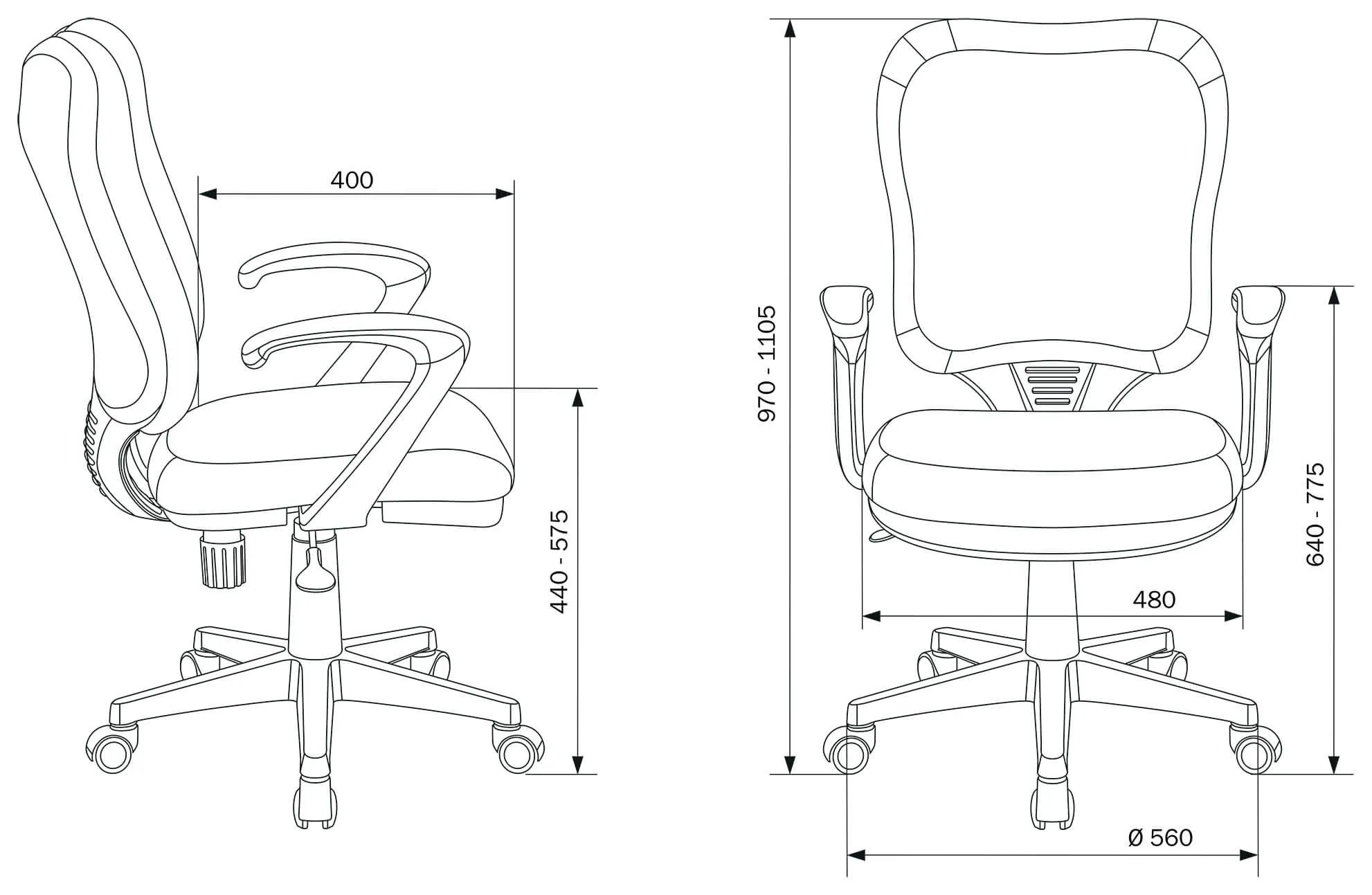 Кресло для оператора Бюрократ CH-540AXSN фото 5